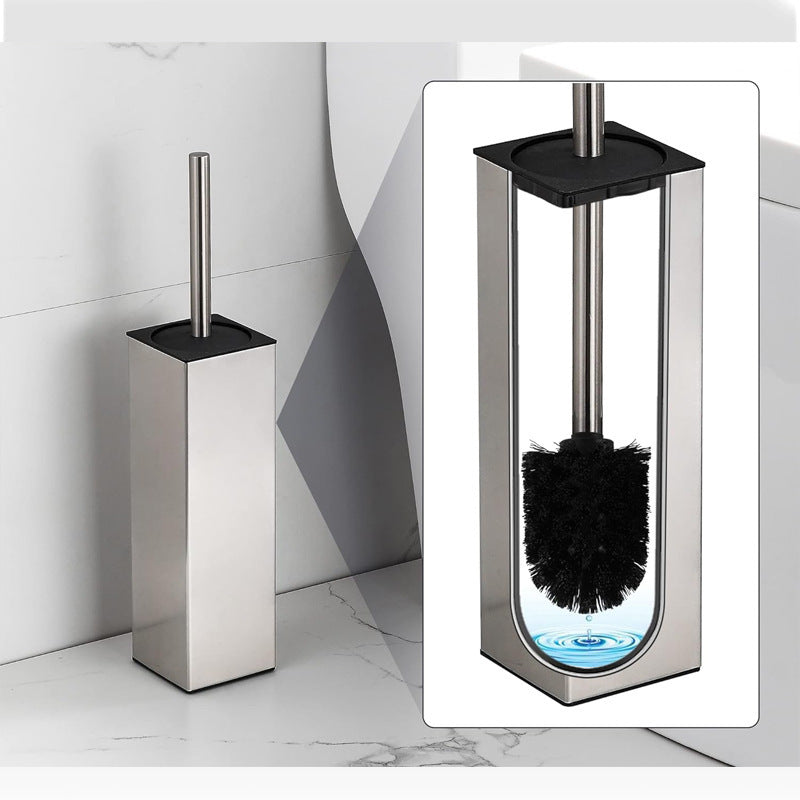 Stainless Steel Floor Toilet Brush Toilet Cleaning Brush Suit