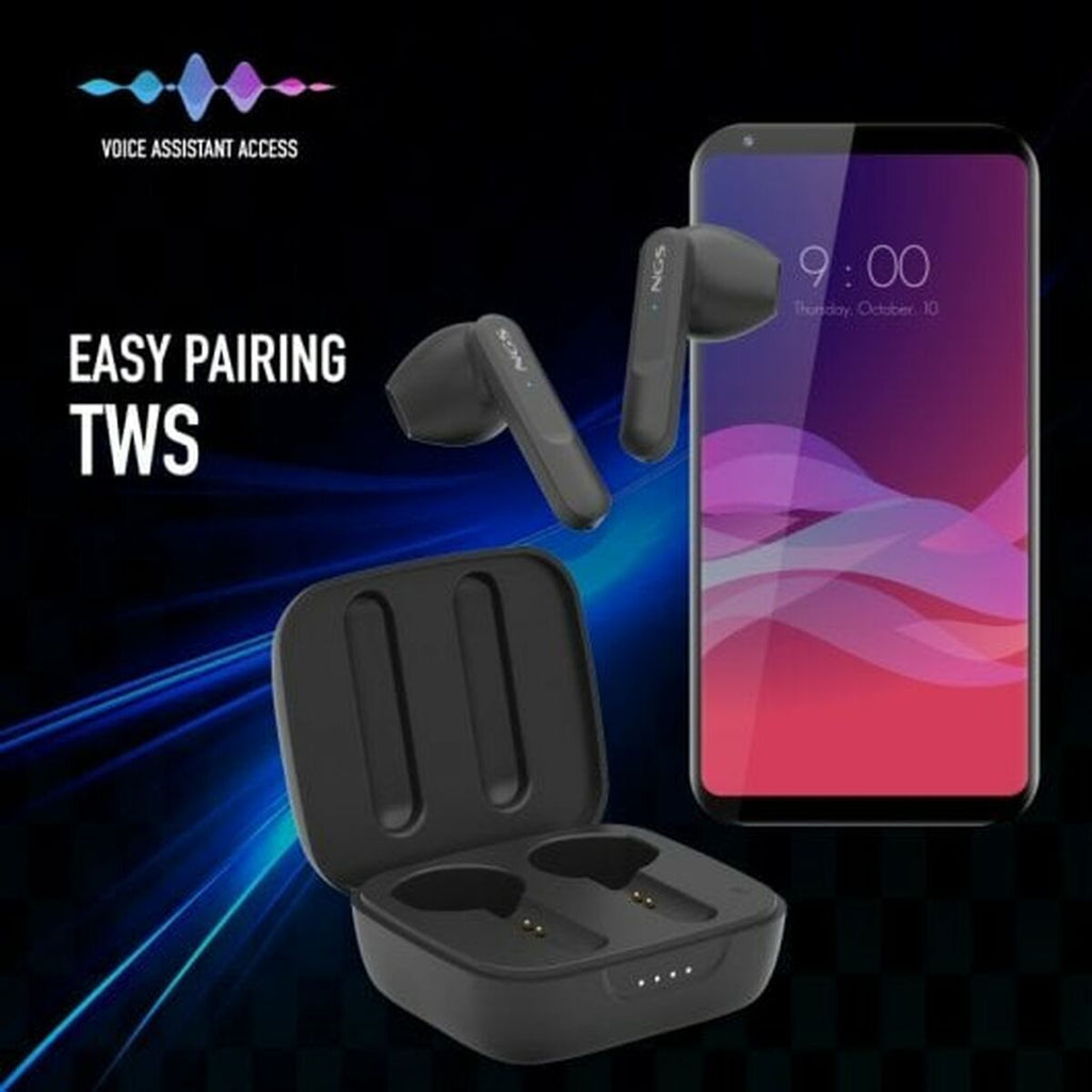 Headphone with Microphone NGS ARTICAMOVEBLACK Black