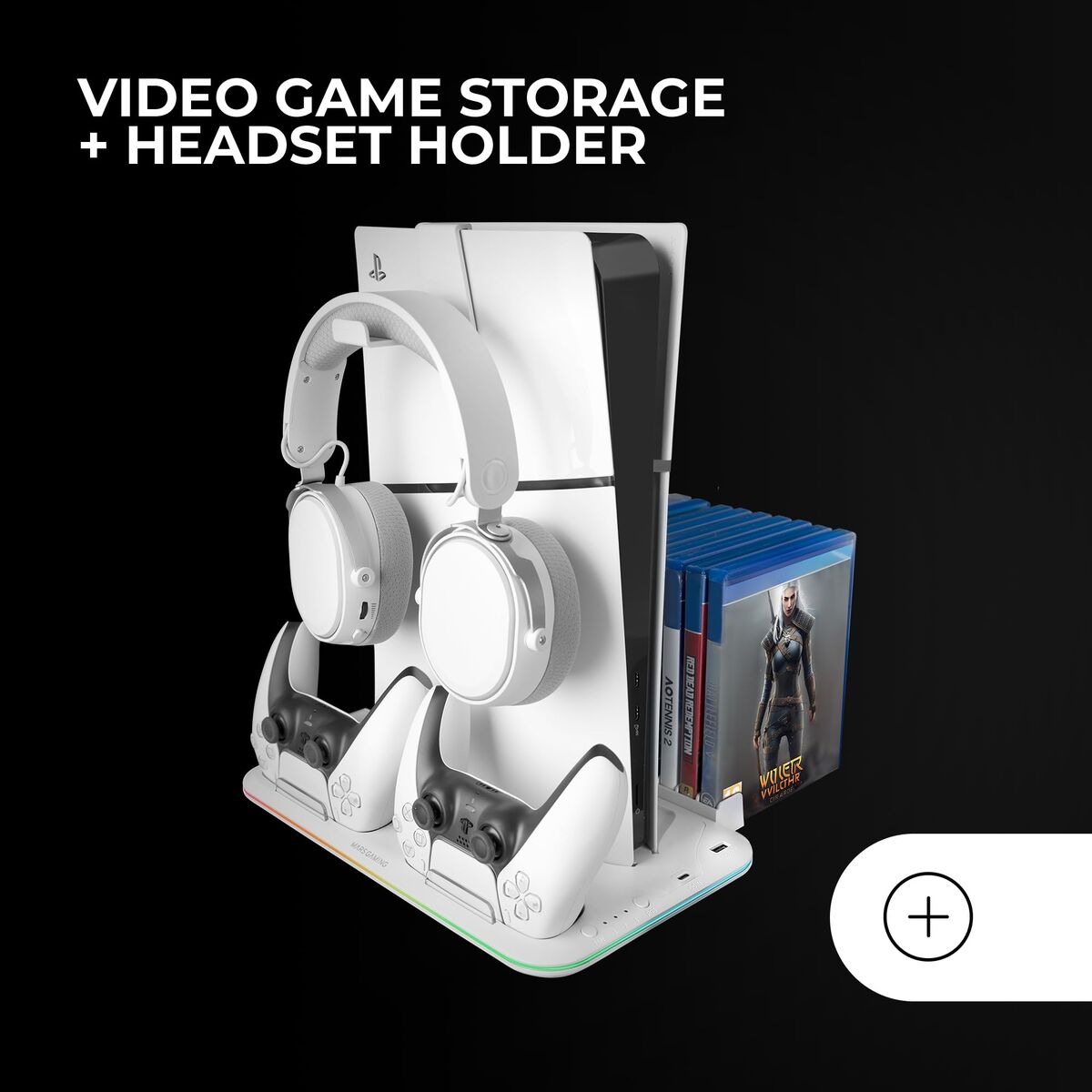 Headphone stand Mars Gaming MPS5B2 White