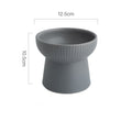 High Foot Neck Protection Ceramic Cat Bowl