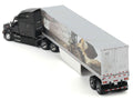 Peterbilt 579 UltraLoft Truck Tractor Black Metallic with "CAT Caterpillar" Mural Trailer "Transport Series" 1/50 Diecast Model by Diecast Masters