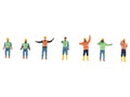 "Construction Workers" 7 Piece Figure Set for 1/50 Scale Models by Diecast Masters