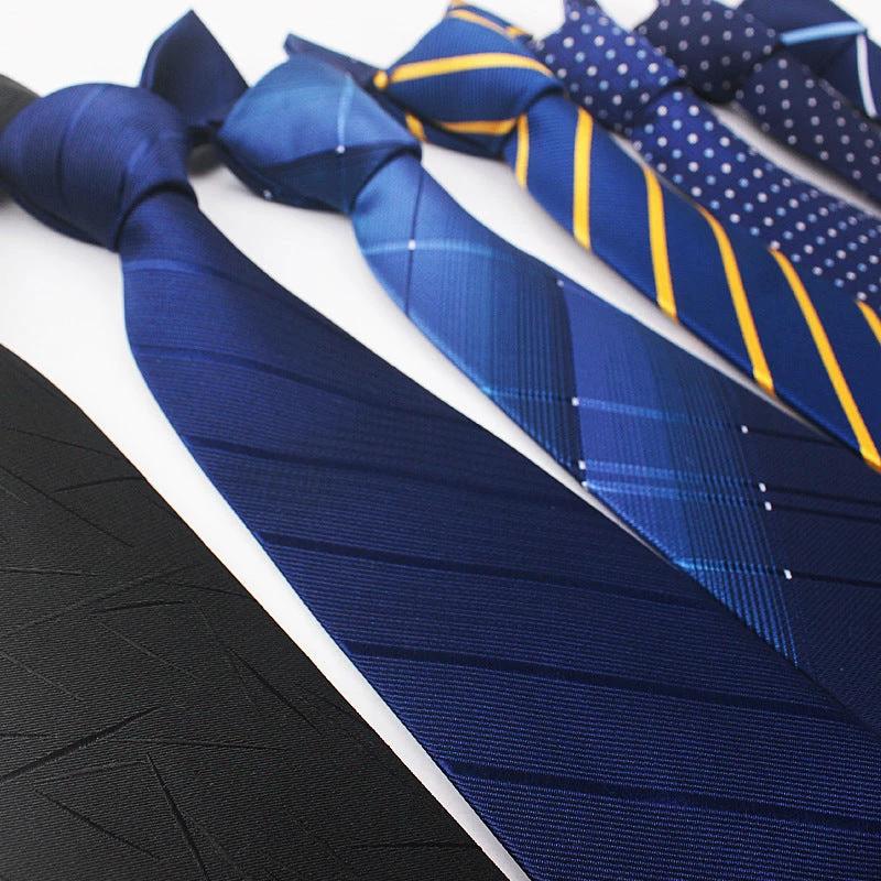 Men's 8CM Polyester Jacquard Striped Ties