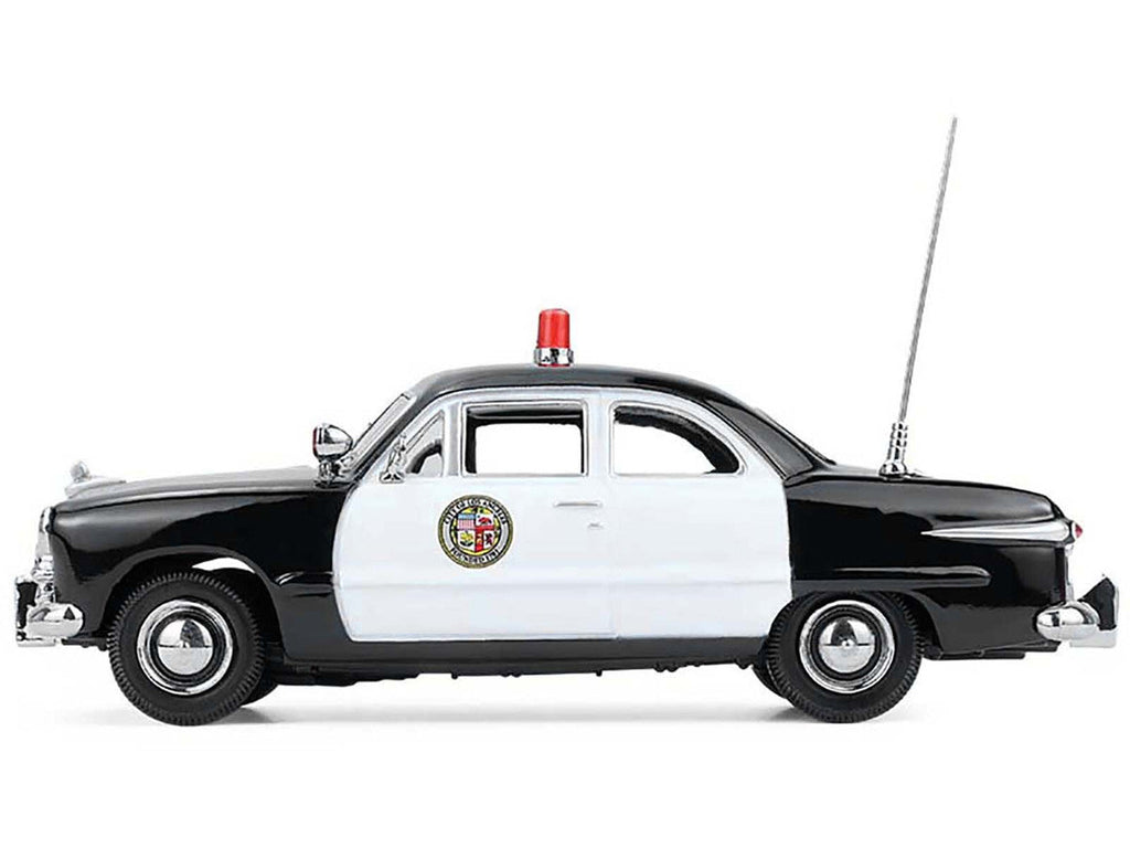 1949 Ford Custom Police Car "LAPD (Los Angeles Police Department)" Black and White 1/43 Diecast Model Car by Greenlight
