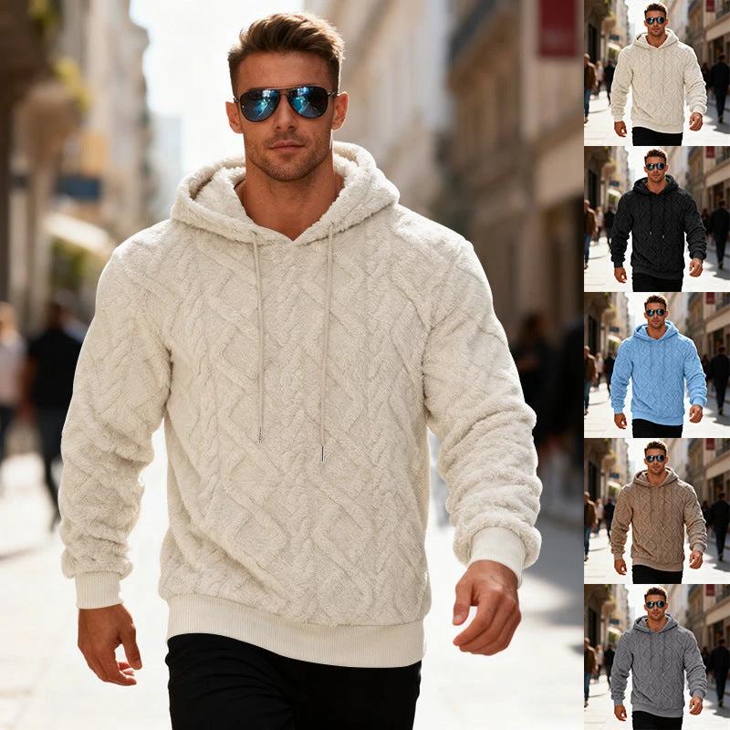 Men's Casual Heavy Double-sided Loose Pullover Hoodie