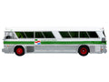 1964 MCI MC-5A Coach Bus "Golden Gate Transit" White with Green Stripes "Vintage Bus & Motorcoach Collection" Limited Edition to 504 pieces Worldwide 1/87 (HO) Diecast Model by Iconic Replicas