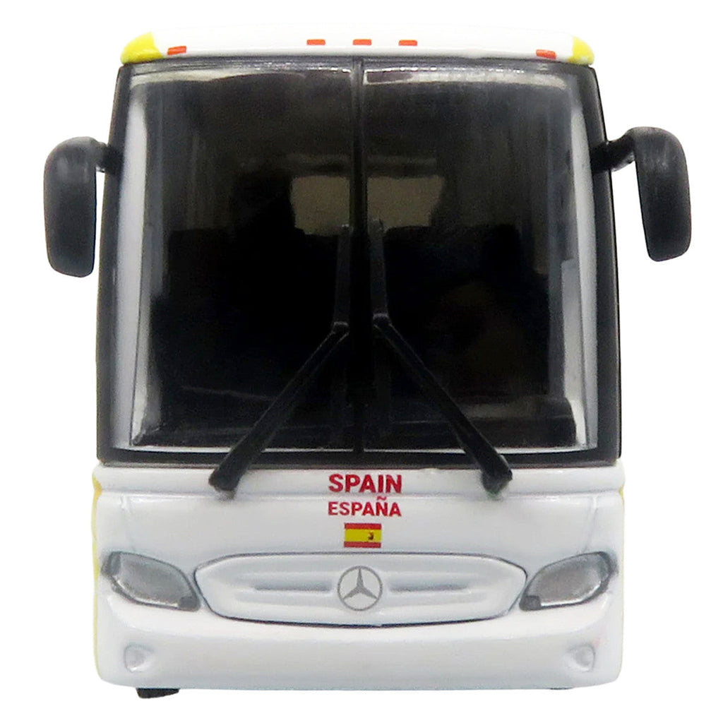 Daimler Tourrider Coach Bus "Spain National Football Team" Yellow with Graphics "International Federation of the Global Game" Series Limited Edition to 504 pieces Worldwide 1/87 (HO) Diecast Model by Iconic Replicas