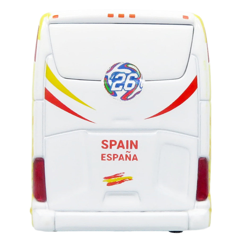Daimler Tourrider Coach Bus "Spain National Football Team" Yellow with Graphics "International Federation of the Global Game" Series Limited Edition to 504 pieces Worldwide 1/87 (HO) Diecast Model by Iconic Replicas