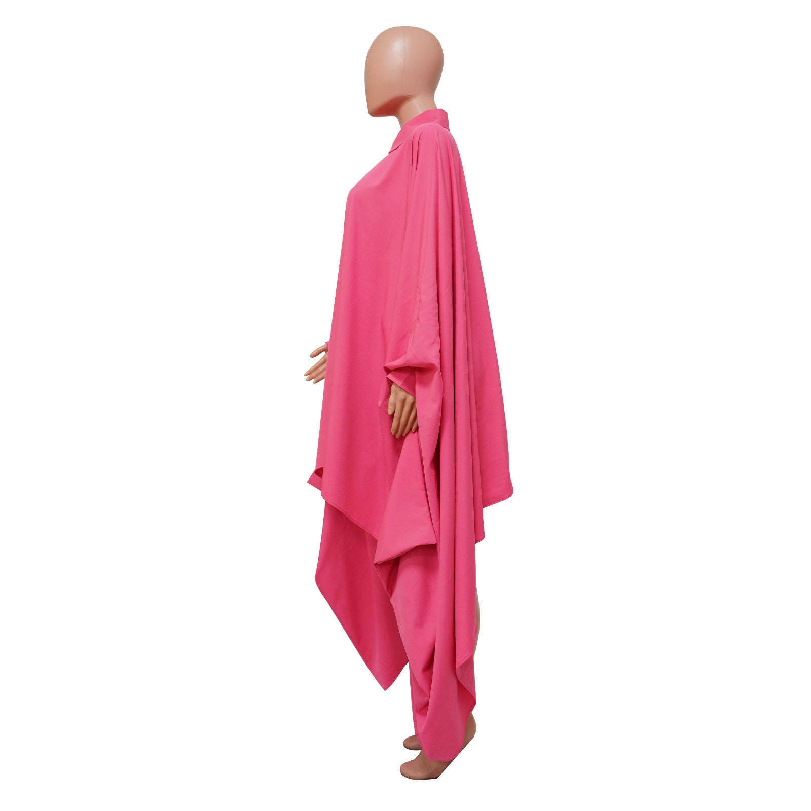 Plus Size Blouse Irregular Batwing Sleeve Dress
