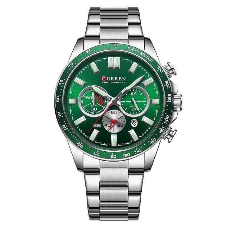 Men's Waterproof Calendar Steel Band Quartz Watch