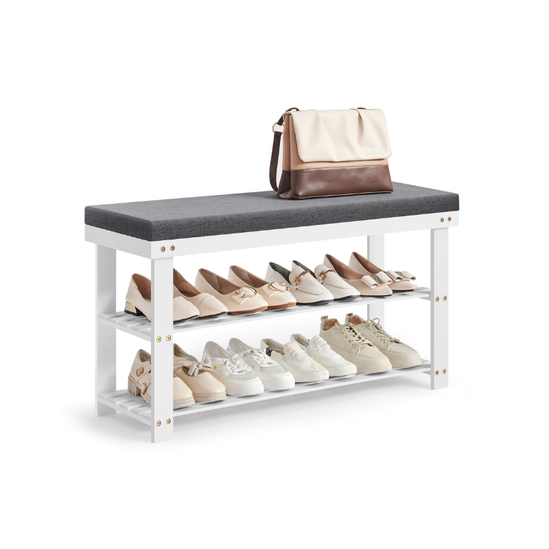 3 Tier Bamboo Shoe Bench