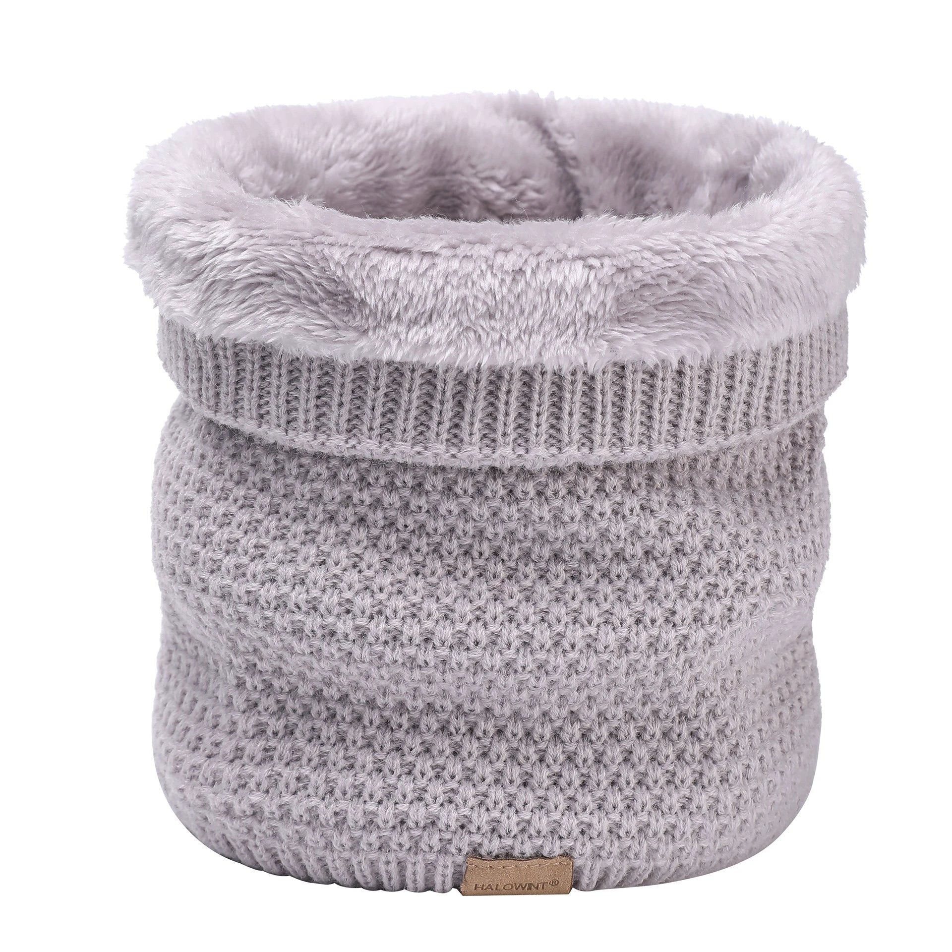 Men's Knitted Velvet Padded Neck Protection Scarf