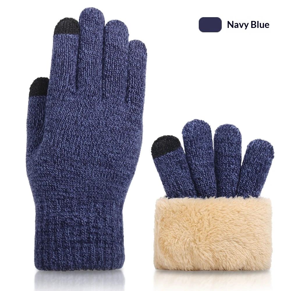 Fall And Winter Touchscreen Gloves For Men With Fleece Lining
