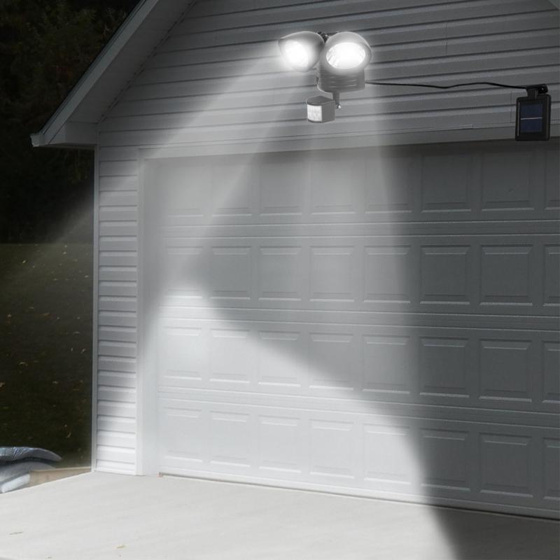 Dual-Head Solar Sensor Spotlight