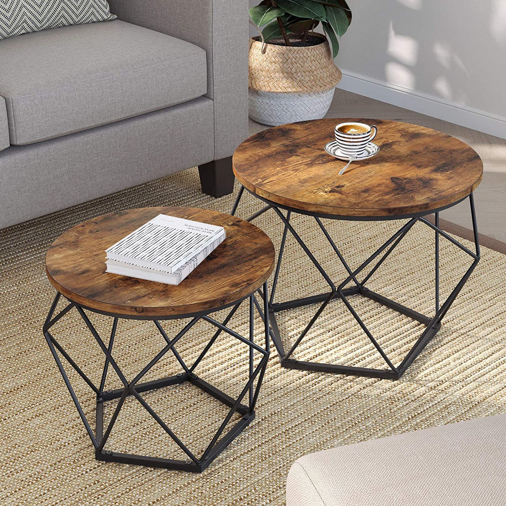 Coffee Table Set of 2 Staggered Heights