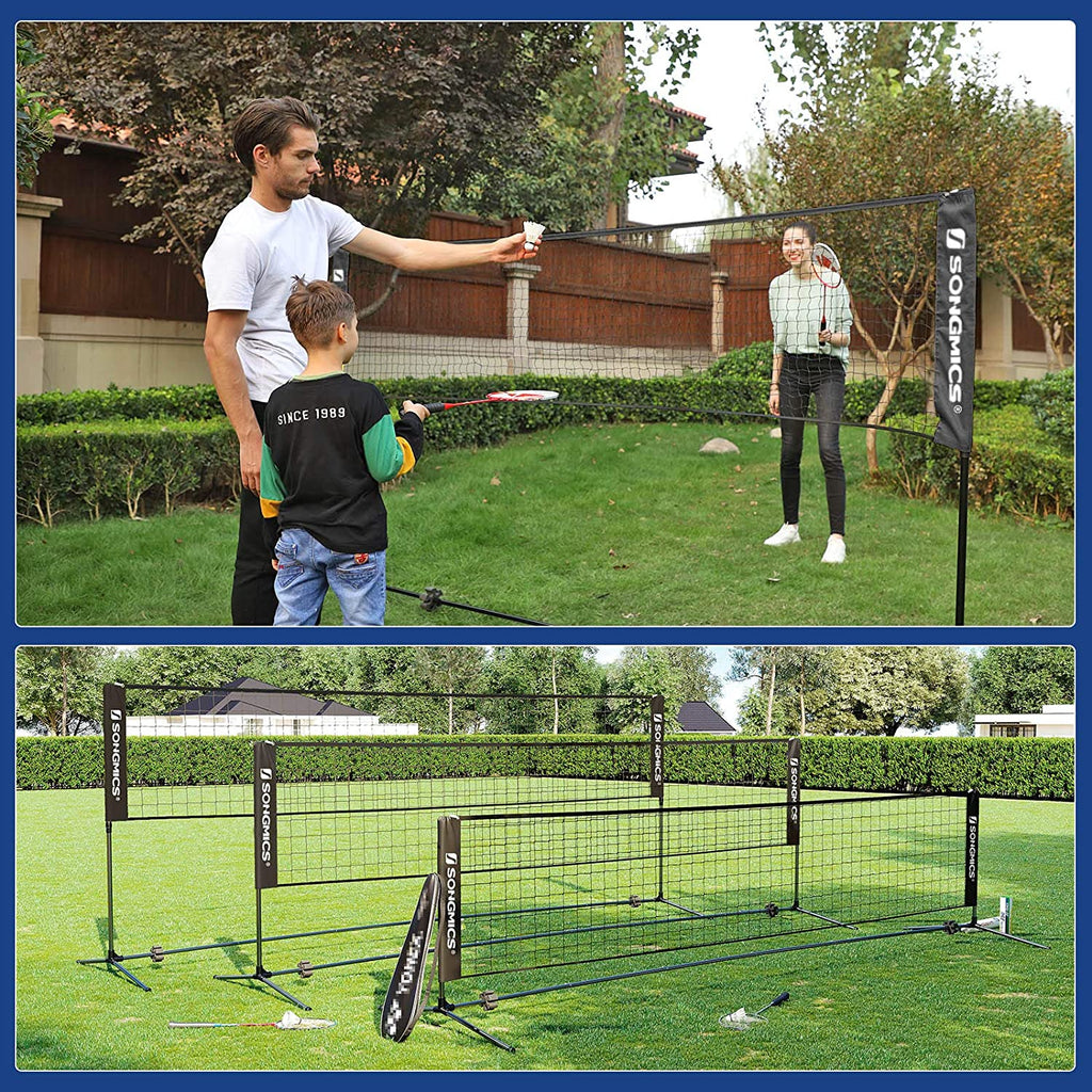 Badminton Net Set, Portable Sports Set for Badminton, Tennis, Kids Volleyball, Pickleball