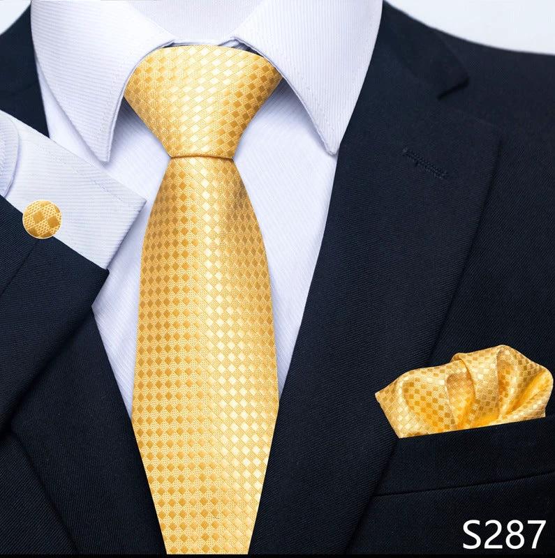 Men's Creative All-match Business Formal Wear Tie Scarf Cufflink Set