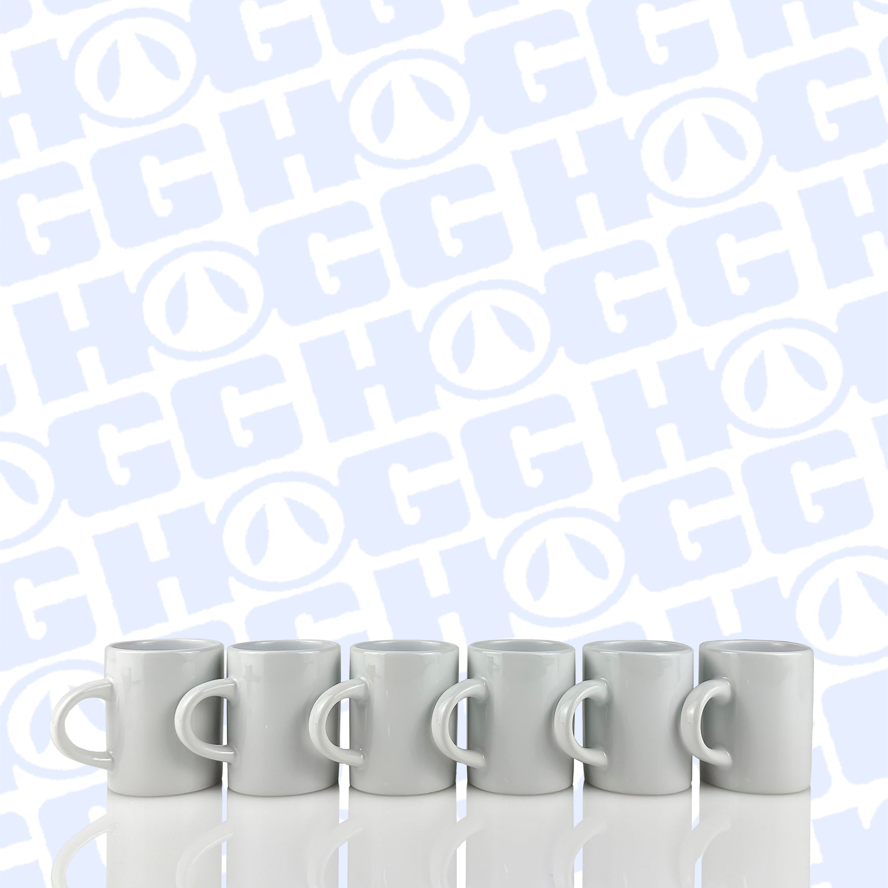 3oz CERAMIC ESPRESSO MUG - 6 PACK
