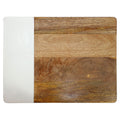 Gibson Home 16 Inch Duo Tone Rectangular Wood Serving Platter
