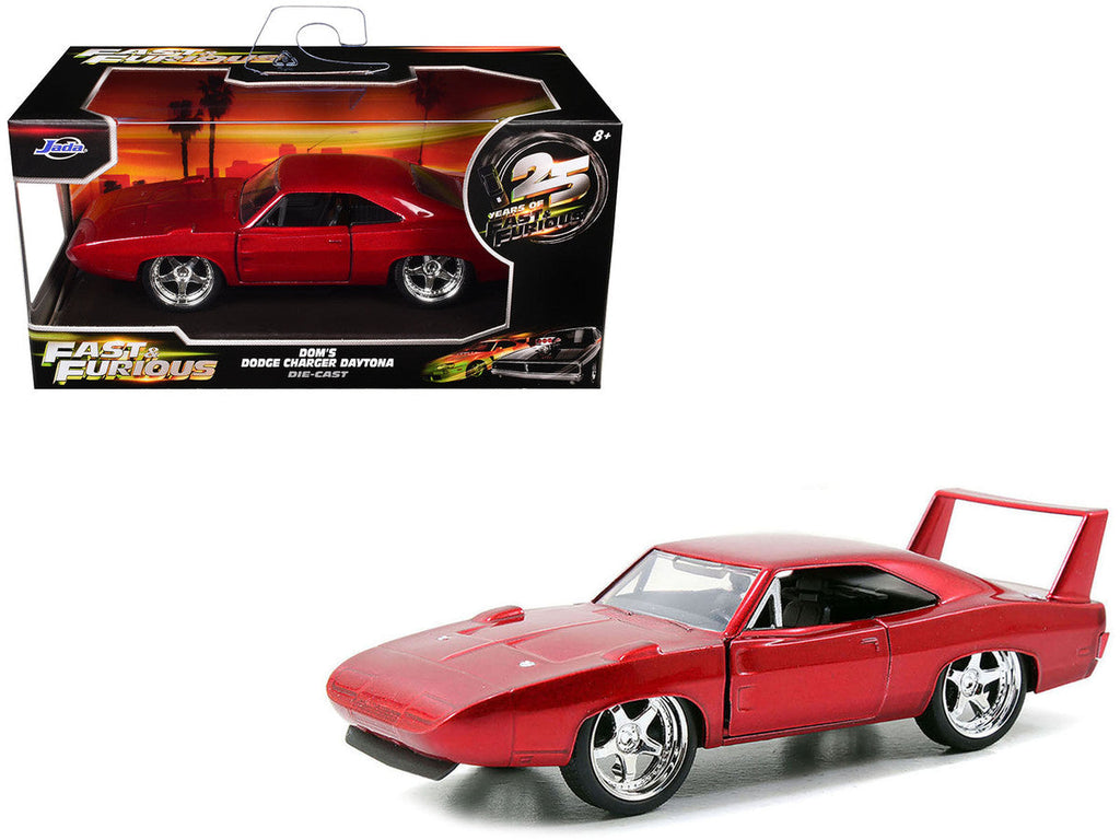 Dom's Dodge Charger Daytona Red Metallic "Fast & Furious 6" (2013) Movie "25 Years of Fast & Furious" Series die cast model car by Jada