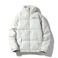 Men's Casual Down Jacket Vintage Stand Collar PU Leather Jacket