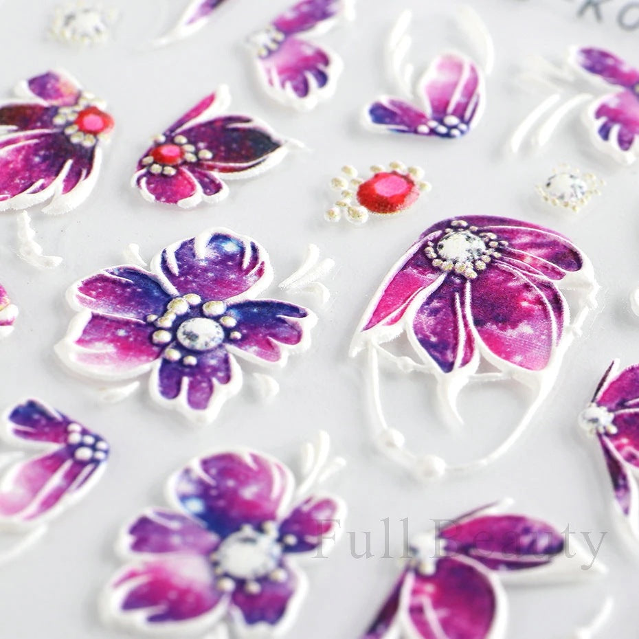5D Three-dimensional Relief Nail Sticker