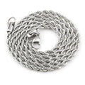 Stainless Steel Twist Chain Necklace For Men