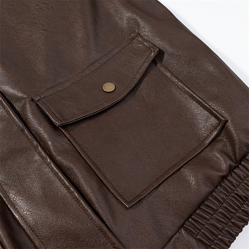 Retro Old Money Style Coat Motorcycle Clothing Jacket