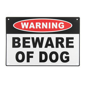 200x300mm Warning Beware of Dog Aluminium Safety Warning Sign House Door Wall Sticker