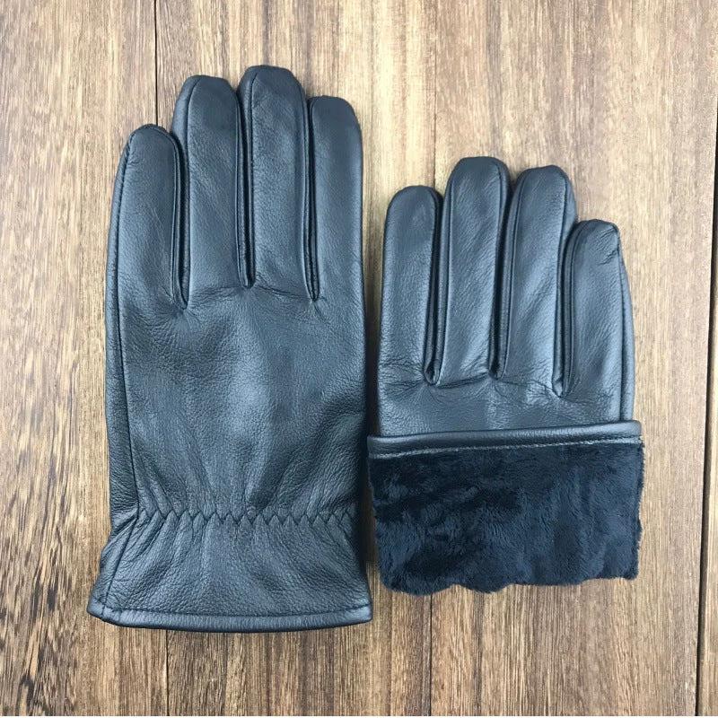 Outdoor Retro Cycling Fleece-lined Warm Gloves For Men