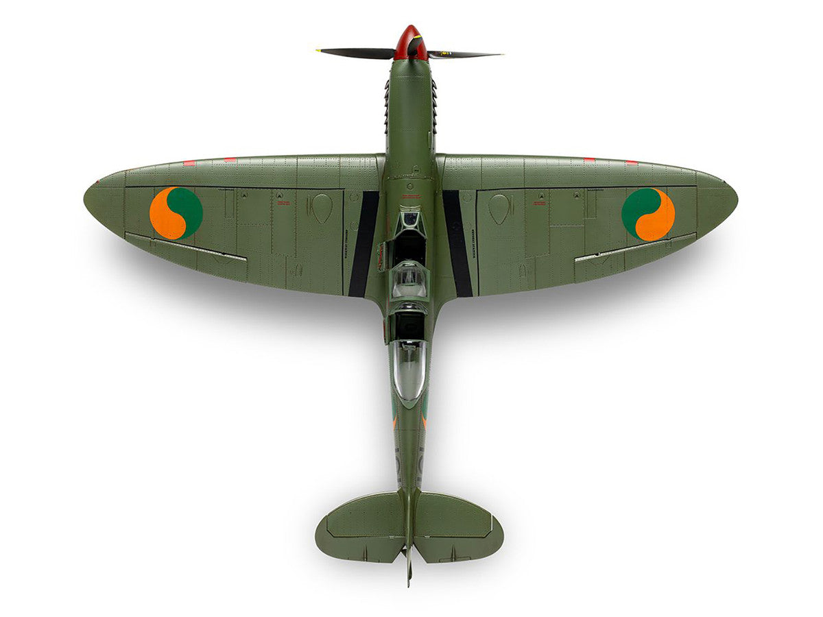 Level 2 Model Kit Supermarine Spitfire Tr.9 Fighter Aircraft with 2 Scheme Options 1/48 Plastic Model Kit by Airfix
