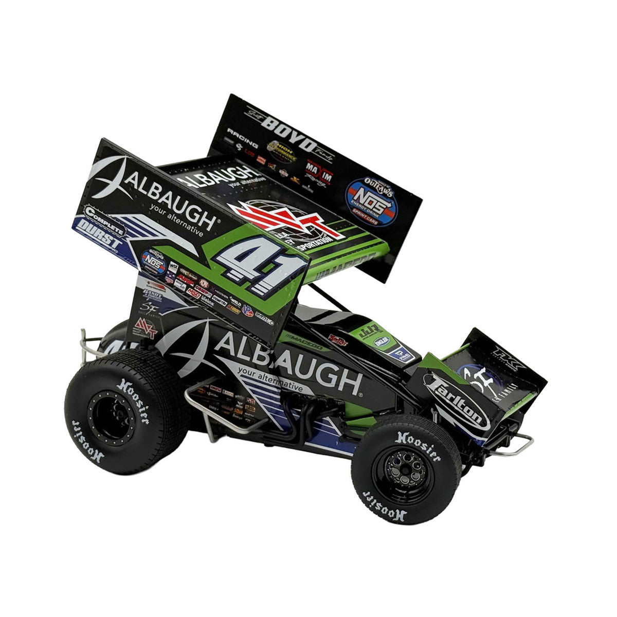 Winged Sprint Car #41 Carson Macedo "Albaugh" Jason Johnson Racing (2026) 1/18 Diecast Model Car by ACME