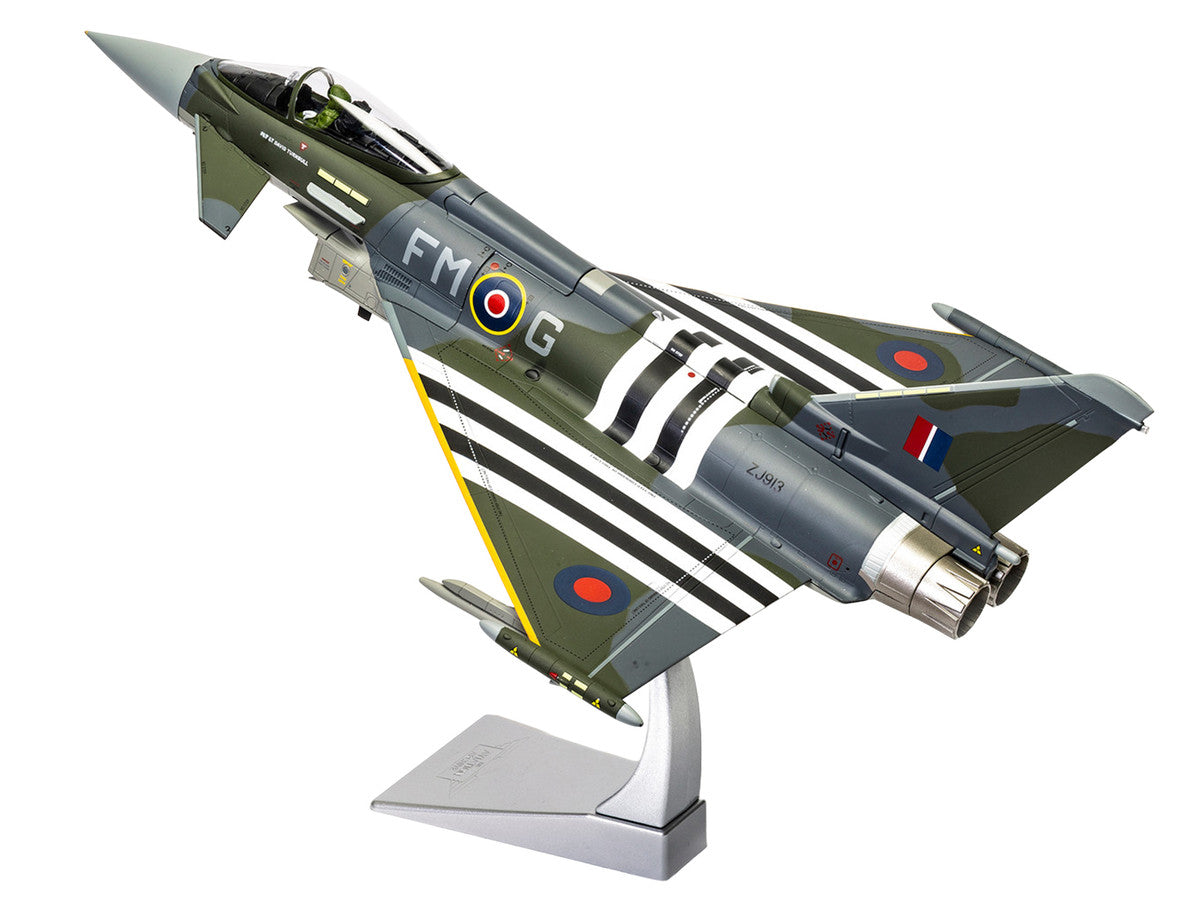 Eurofighter Typhoon FGR4 Fighter Aircraft "ZJ913 FM-G Moggy D-Day 80th Anniversary Display Scheme" (2024) Royal Air Force "The Aviation Archive" Series 1/48 Diecast Model by Corgi