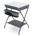 Baby Storage Folding Diaper Changing Table-Gray - Color: Gray
