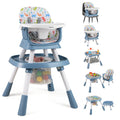 16-in-1 Baby High Chair with Activity Center and Booster Seat for Babies and Toddlers-Celadon - Color: Green