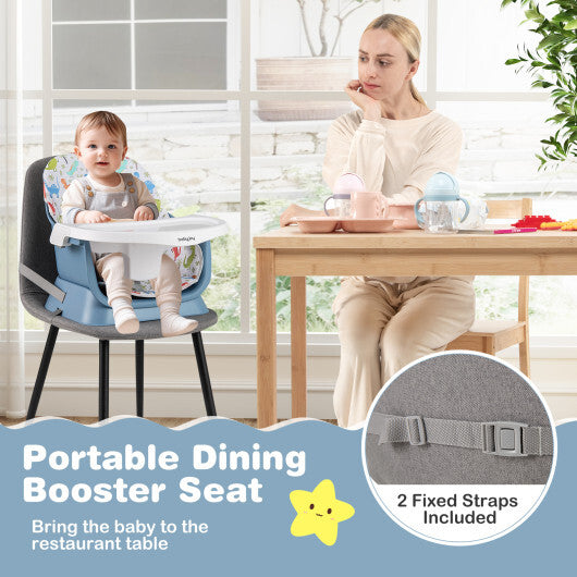 16-in-1 Baby High Chair with Activity Center and Booster Seat for Babies and Toddlers-Celadon - Color: Green