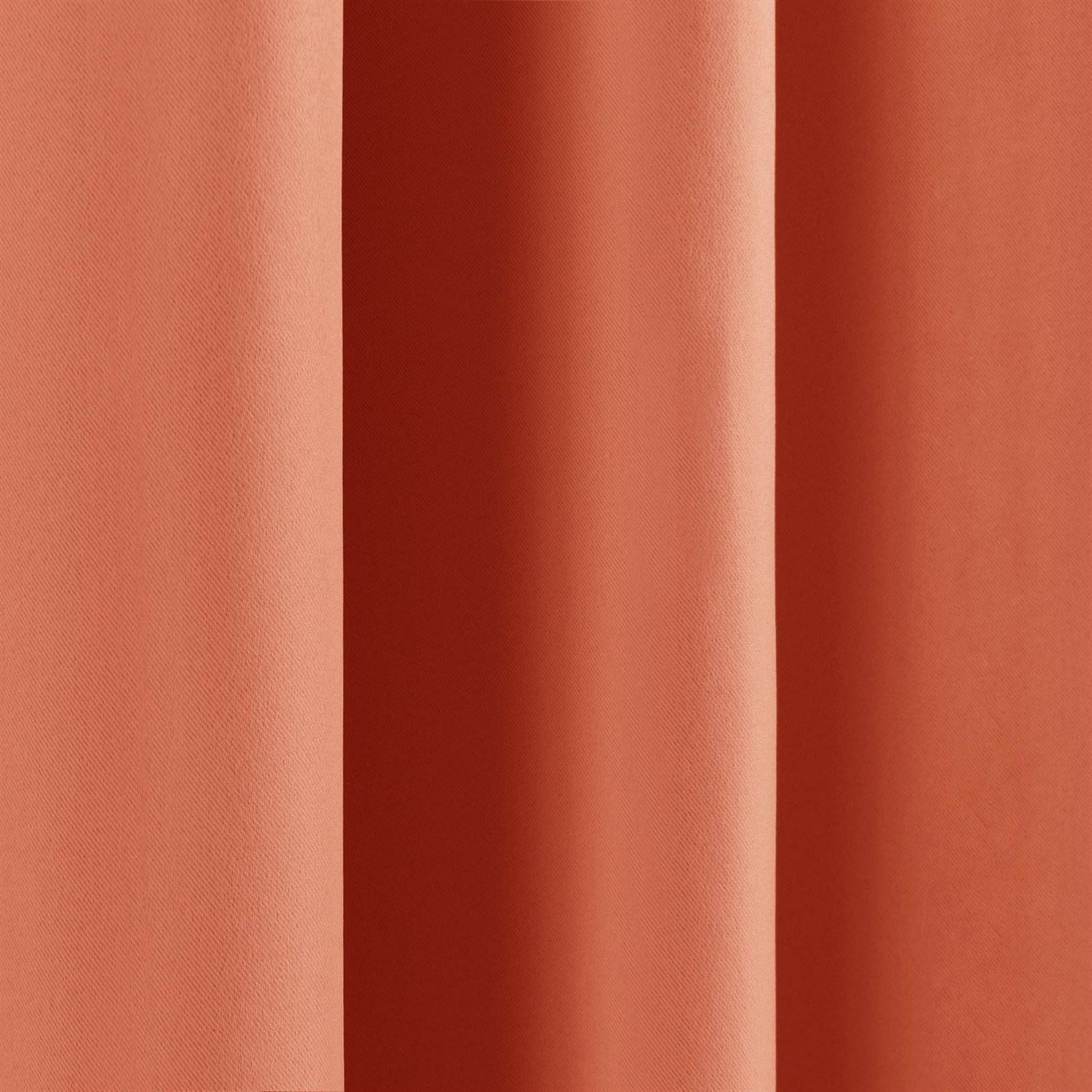 52 x 84 inch Solid Orange Apricot Thermal Blackout Curtain Panels - Set of 2