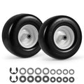 13 x 6.50-6 Flat Free Tires and Wheels 2 Pack Solid Rubber Tires-White