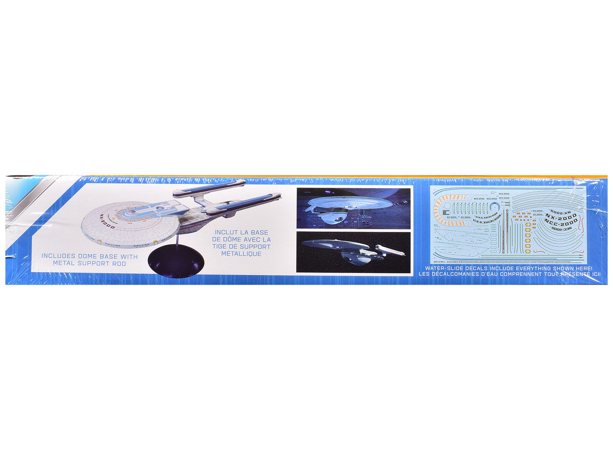 Skill 2 Model Kit U.S.S. Excelsior NX-2000 Space Ship "Star Trek III: The Search for Spock" (1984) Movie 1/1000 Scale Model by AMT