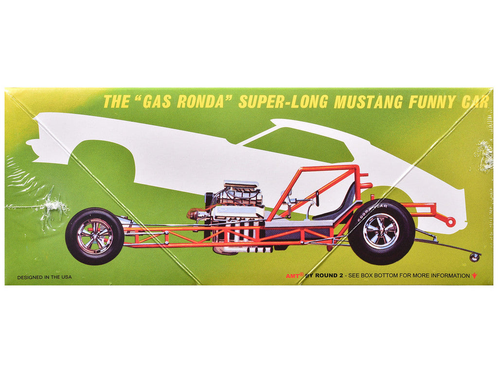 Skill 2 Model Kit 1969 Ford Mustang Longnose Funny Car "Gas Ronda" 1/25 Scale Model by AMT