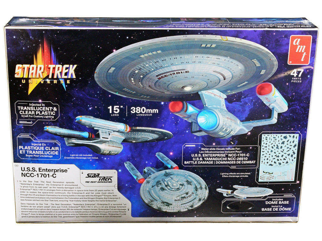 Skill 2 Model Kit U.S.S. Enterprise NCC-1701-C Space Ship "Star Trek: The Next Generation" (1987) TV Series 1/1400 Scale Model by AMT
