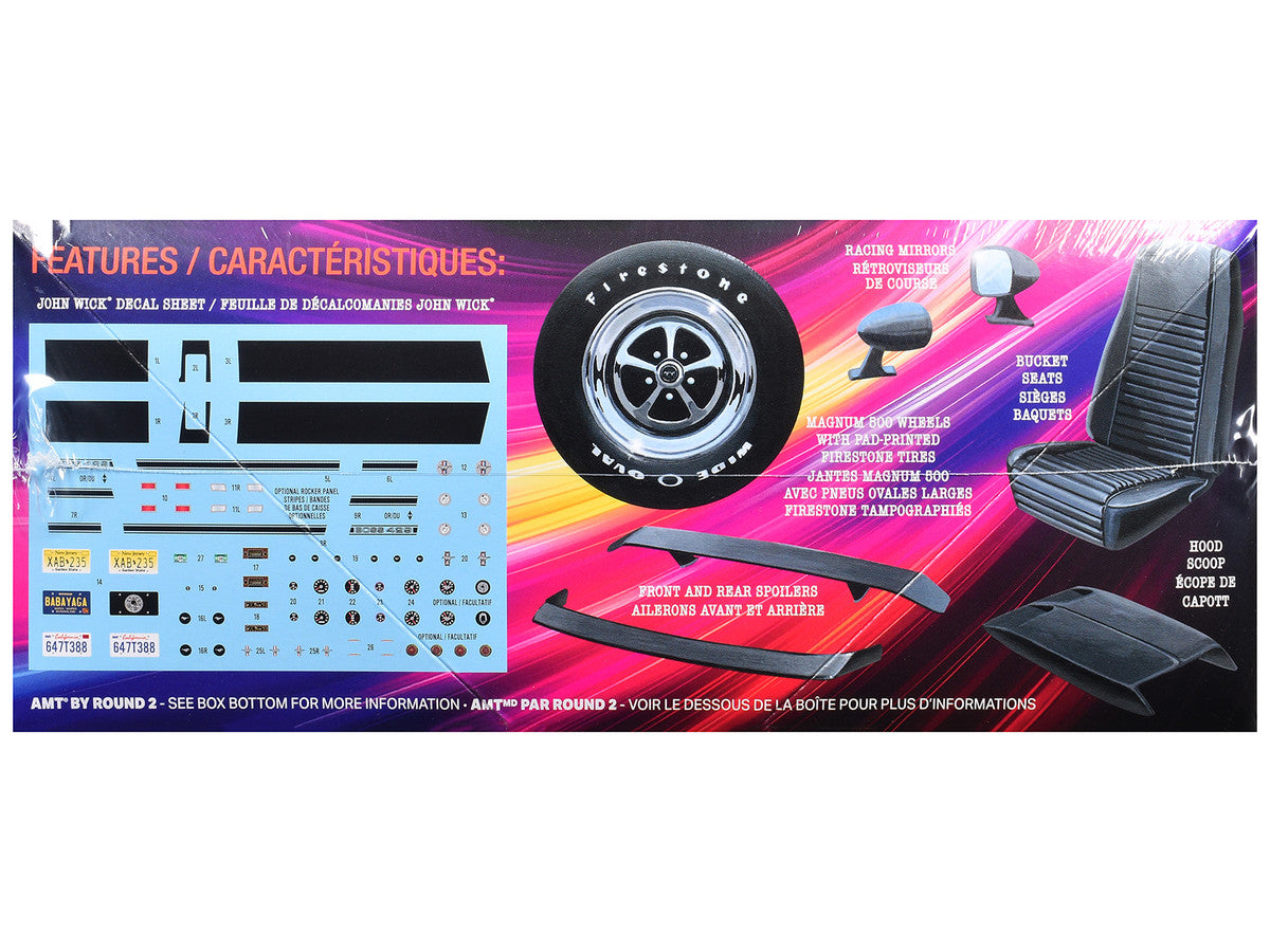 Skill 2 Model Kit 1969 Ford Mustang "John Wick" (2014) Movie 1/25 Plastic Model by AMT
