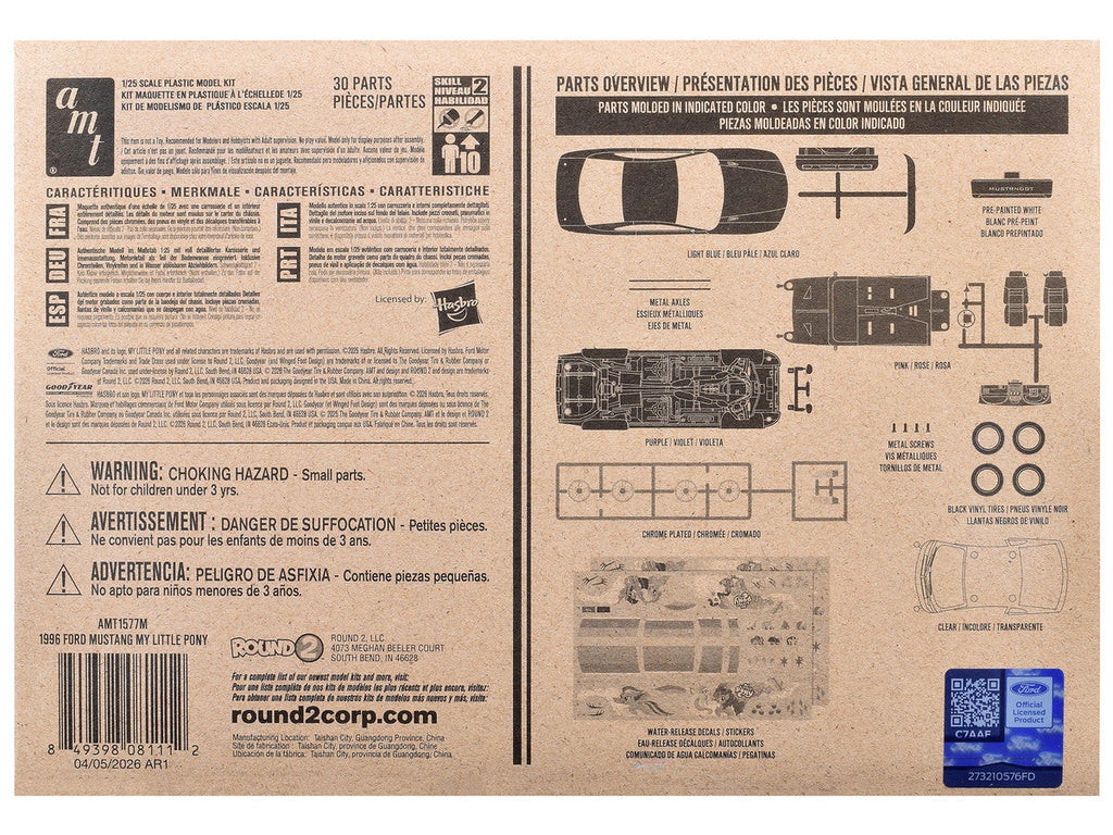 Skill 2 Model Kit 1996 Ford Mustang GT "My Little Pony" 1/25 Scale Model by AMT