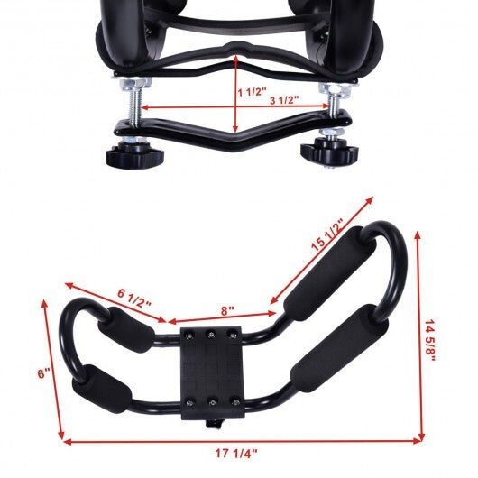 2 Pairs Canoe Boat Kayak Roof Rack with 4 straps