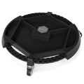 Mobile Automotive Tool Creeper with 3 Swivel Casters and 4 Compartments-Black