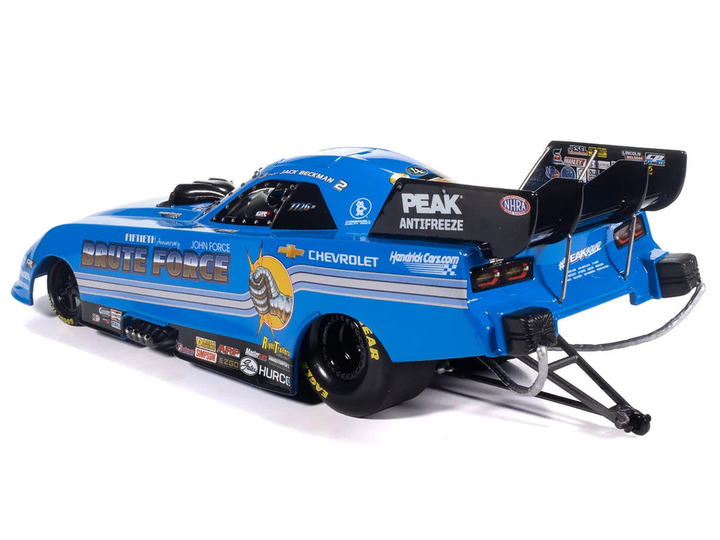 Chevrolet Camaro SS NHRA Funny Car Jack Beckman "Brute Force Tribute" (2025) "John Force Racing" Limited Edition 1/24 Diecast Model by Auto World