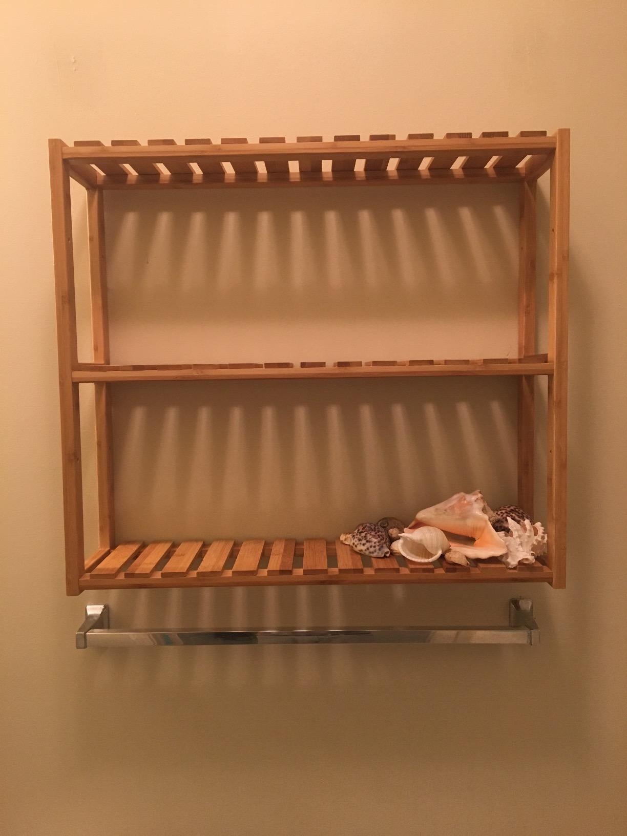 Adjustable Bamboo Rack Multifunctional Bathroom Kitchen Living Room Holder 3-Tier Utility Storage Shelf