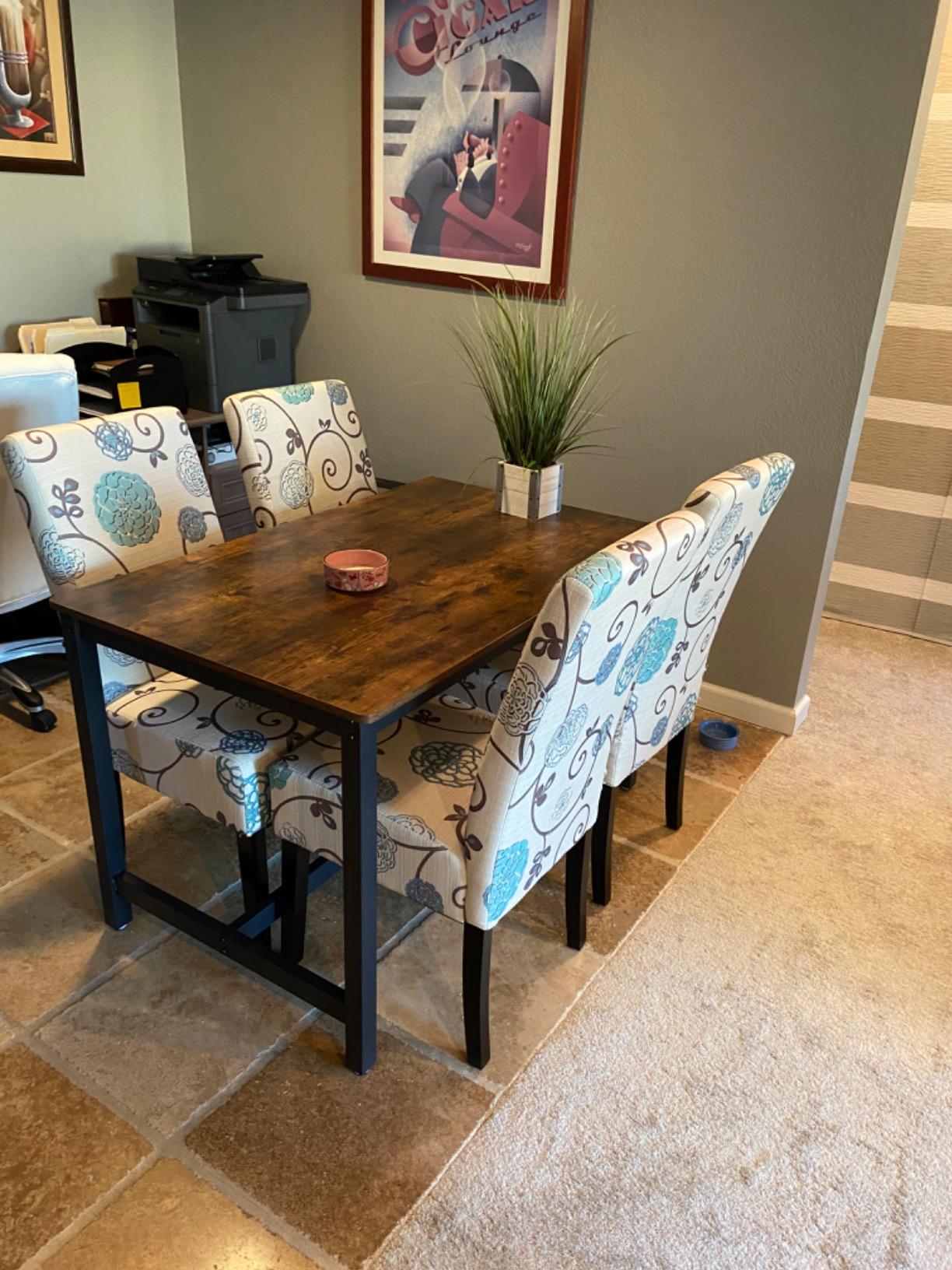 Industrial Rustic Brown & Black Dining Table