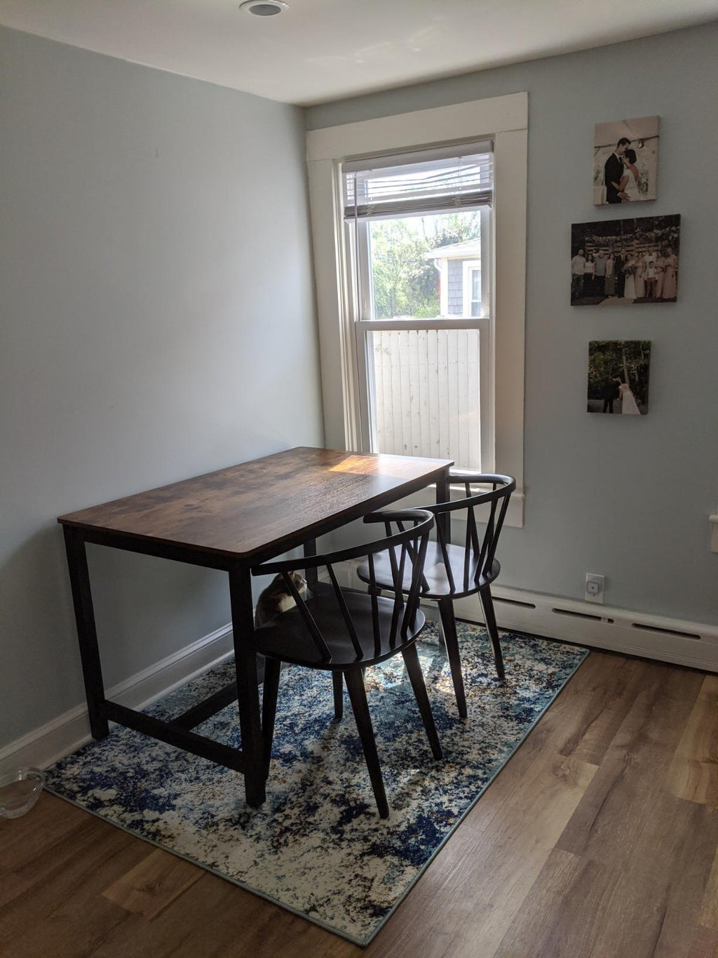 Industrial Rustic Brown & Black Dining Table