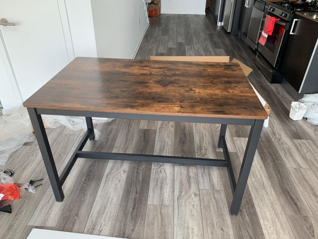Industrial Rustic Brown & Black Dining Table